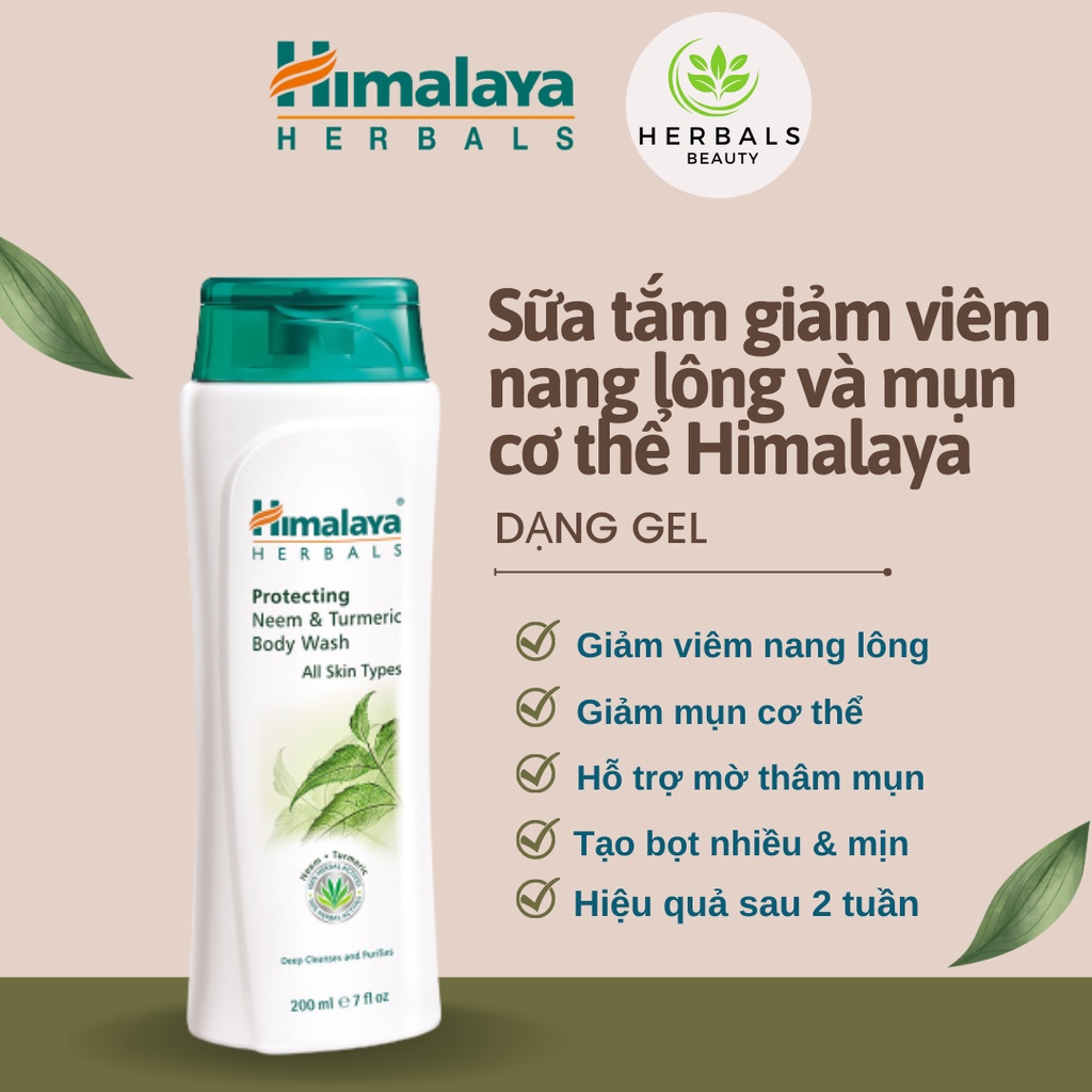 Sữa tắm làm sạch mụn cơ thể Himalaya Protecting Neem & Turmeric Body Wash 200ml