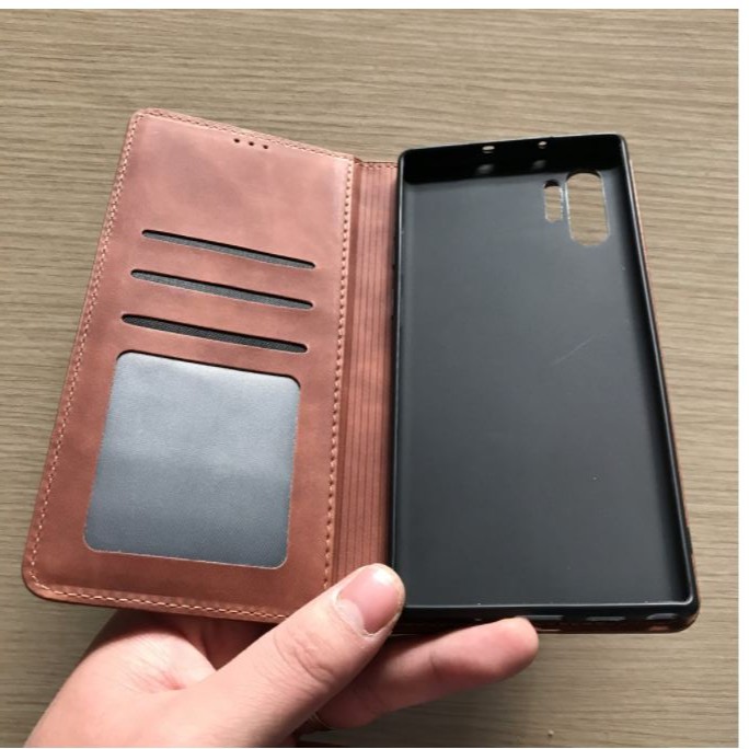 Bao da Sam Sung Galaxy Note 9, Note 8, Note 10 Plus, Note 10 Lite dạng ví chính hãng HDK có ngăn để thẻ cao cấp