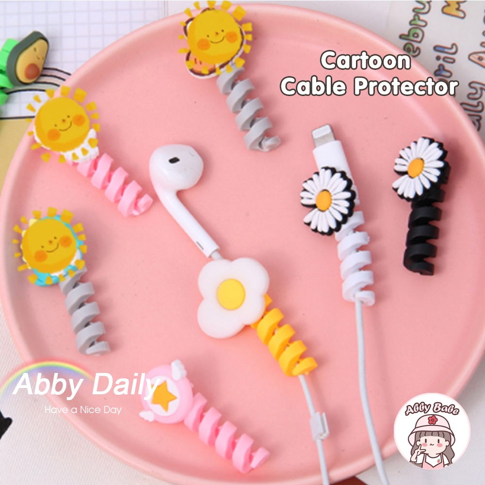 Phụ Kiện Bảo Vệ Đầu Dây Cáp Tai Nghe Chống Gãy Hình Cô Gái Dễ Thương