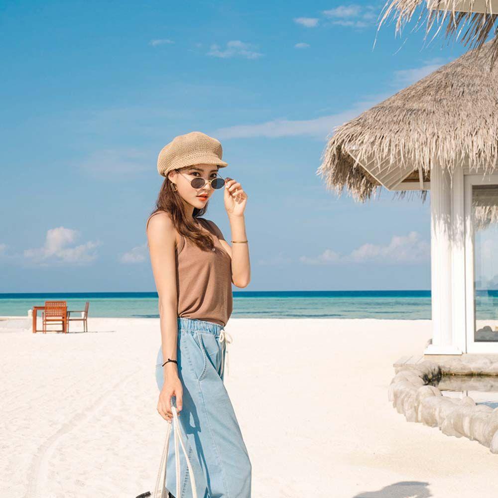 Mũ Beret Phối Lưới Màu Sắc Ngọt Ngào Thời Trang Cho Nữ