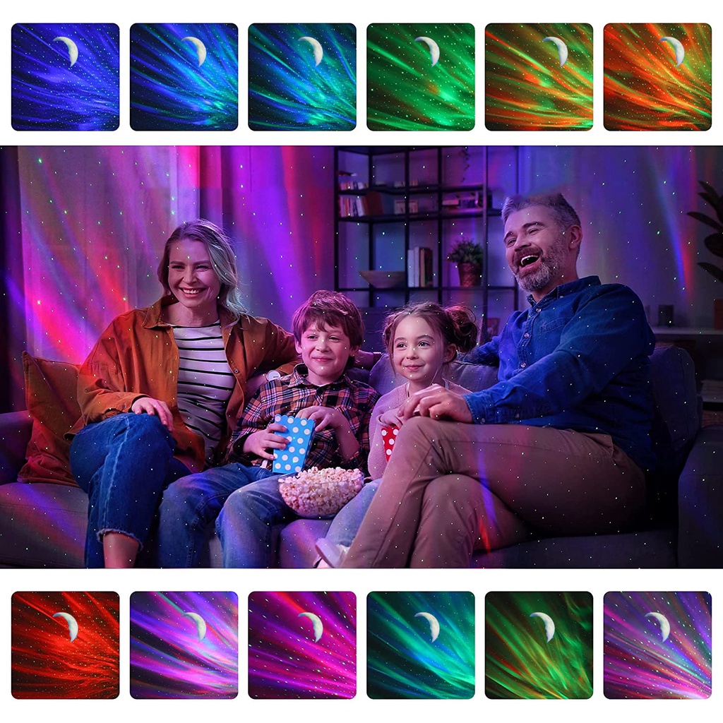 Đèn Chiếu Bầu Trời Đầy Sao Màu Aurora Trang Trí Phòng