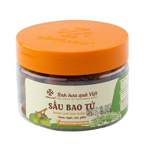 Ô Mai (Xí Muội) Sấu Bao Tử Hồng Lam Vị Chua Cay Giòn Hộp, gói (100g, 200g, 300g, 500g)