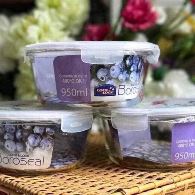 Thố Thủy Tinh lock&lock tròn 950ML