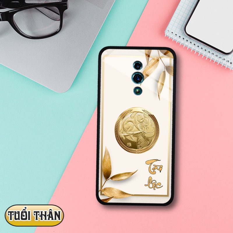 Ốp lưng kính 3D 12 con giáp - Oppo Reno