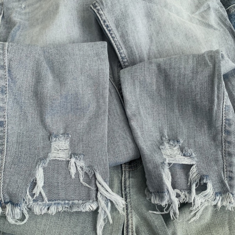 Quần Jeans Bò Nữ Rách Ống Tua Rua HOLLISTER Dáng Skinny Ôm Hàng Xuất Dư Xịn Cao Cấp Chất Siêu Mịn Đẹp