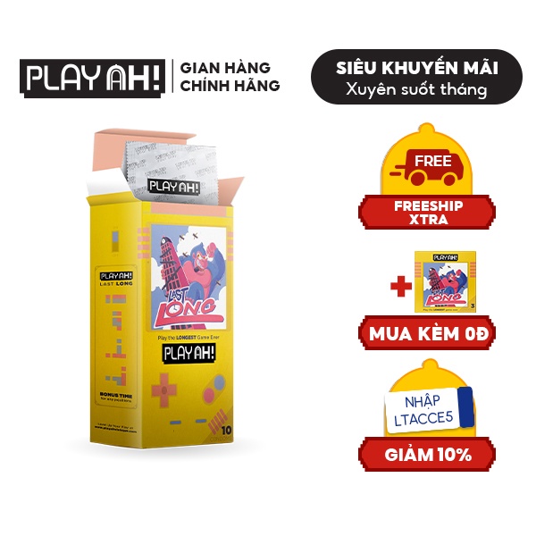 [Mua Kèm Deal 0Đ] Bao Cao Su PLAYAH Last Long Kéo Dài Thời Gian Hộp 10