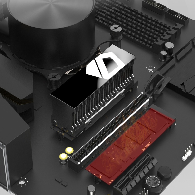 Bộ Tản Nhiệt Bằng Nhôm Cho M.2 SSD PC NVME 2280 SSD