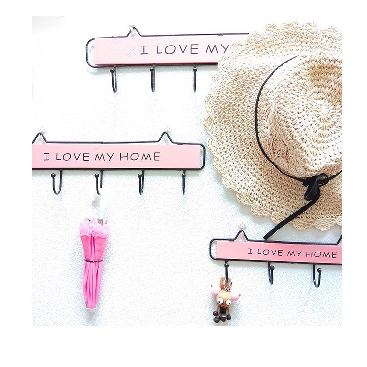 Móc Gỗ Treo Tường Decor I LOVE MY HOME 4 móc 29cm  TPL100