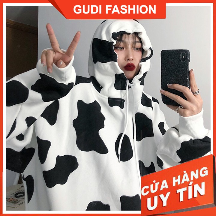Áo Nỉ Hoodie Nữ Nam Bò Sữa Cao Cấp, Khoác Thun Nỉ - GUDI Chuyên Hàng Cao Cấp | BigBuy360 - bigbuy360.vn