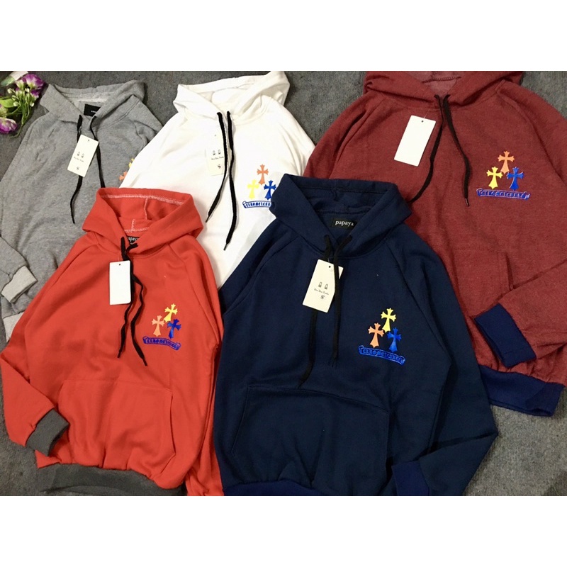 SIZE ĐAI 35-45kg: Áo nỉ mũ Hoodie chữ thập cực phong cách cho bé trai bé gái - ANCT