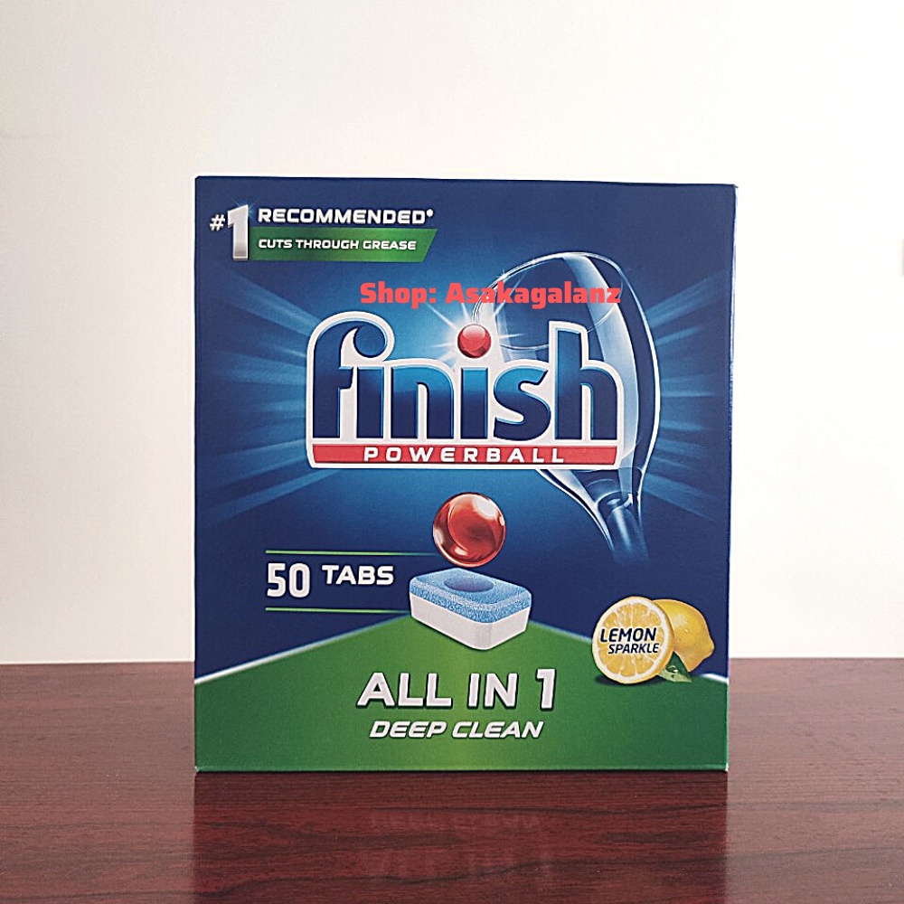 Viên rửa bát Finish All In one  50 viên hương chanh - Chính hãng