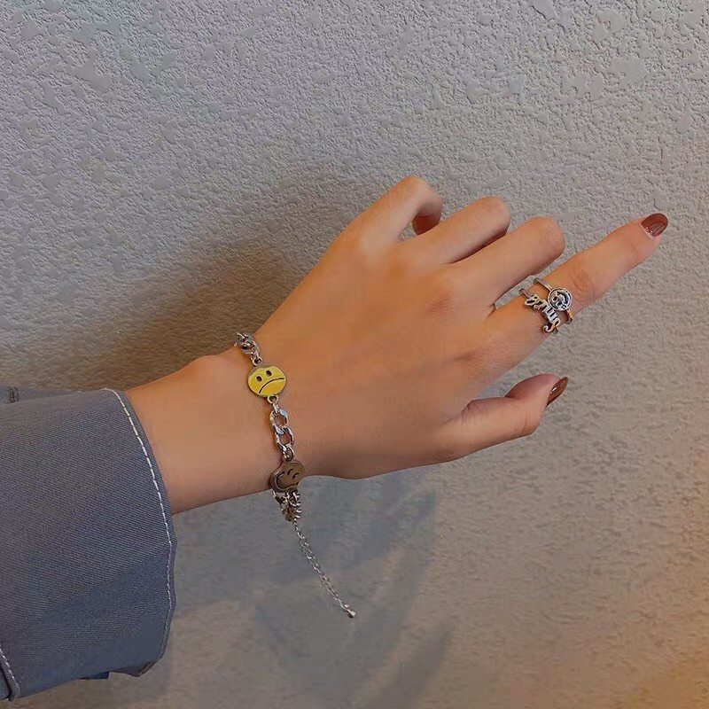 Dây chuyền mặc cười unisex thép không rỉ (có sẵn)