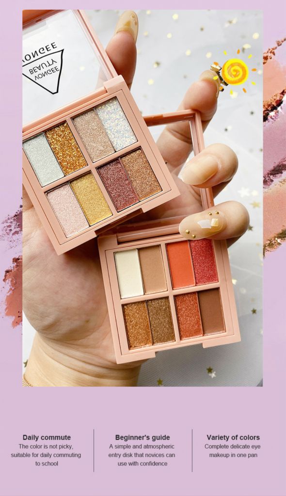 Bảng Phấn Mắt Mini 8 Màu Sắc Tông Lì/Hiệu Ứng Ngọc Trai Tự Nhiên | BigBuy360 - bigbuy360.vn