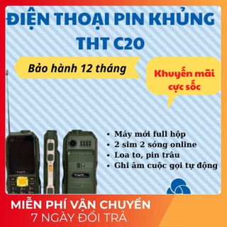 [Gía sốc] Điện Thoại 2 sim tht c20 Pin Khủng xem tivi giá rẻ-BH 6 THÁNG