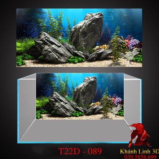 Tranh 3D dán bể cá, có keo sẵn tặng kèm đồ dán chuyên nghiệp đa dạng kích thước