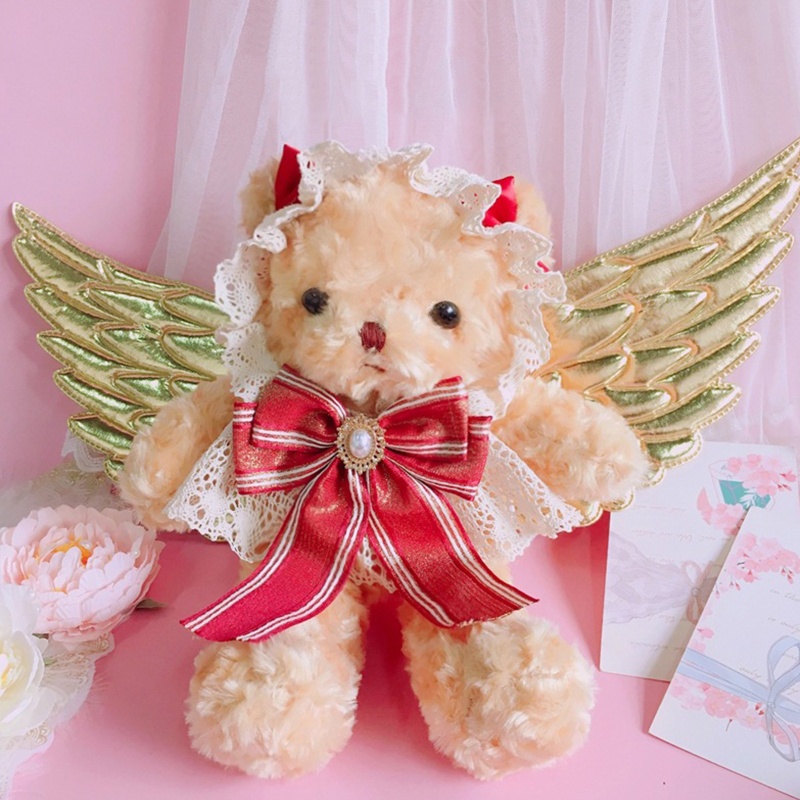 Túi Đeo Chéo Vai Hình Gấu Bông Với Đôi Cánh Thiên Thần Dành Cho Nữ