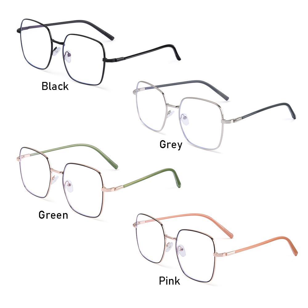 Kính Mát Gọng Vuông Lớn Bằng Kim Loại Chống Tia UV Thời Trang