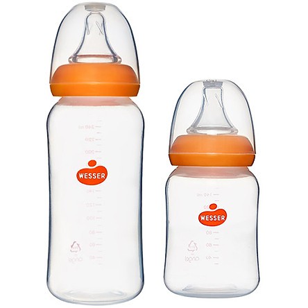 Bình sữa Wesser cổ hẹp PP Bottle kháng khuẩn 140ML