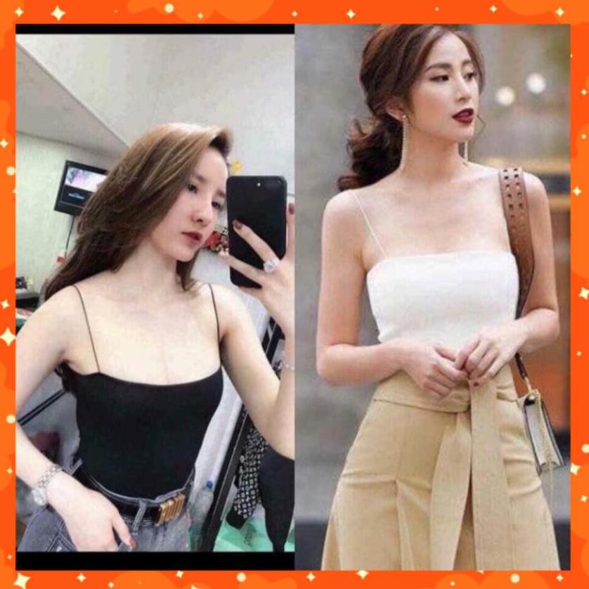 Áo 2 dây nữ chất cotton co dãn 4 chiều