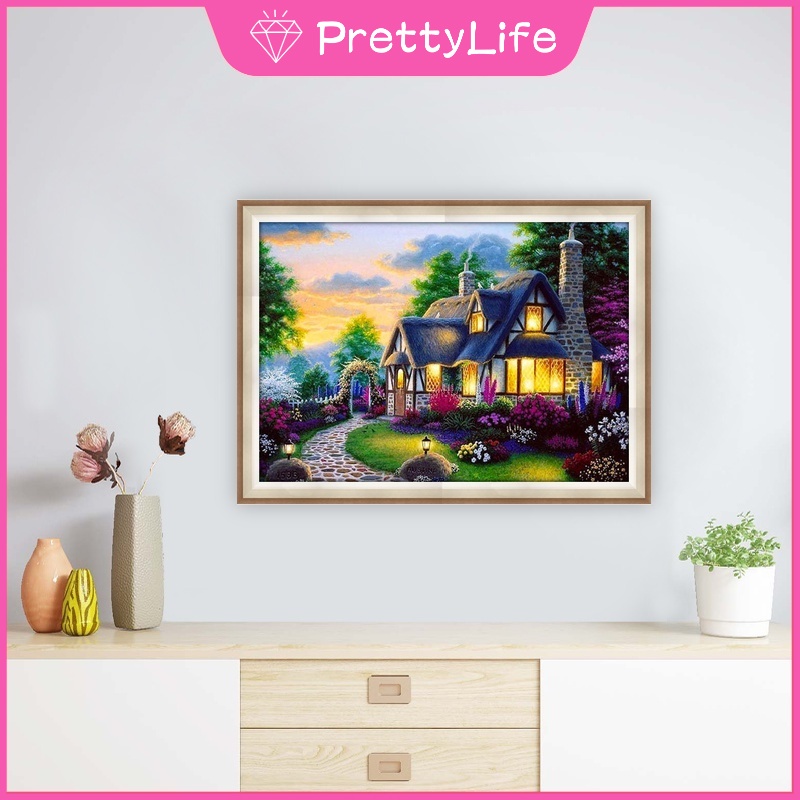 Bộ Tranh Đính Đá 5d Tự Làm 40x30cm Hình Phong Cảnh Độc Đáo Trang Trí Nhà Cửa