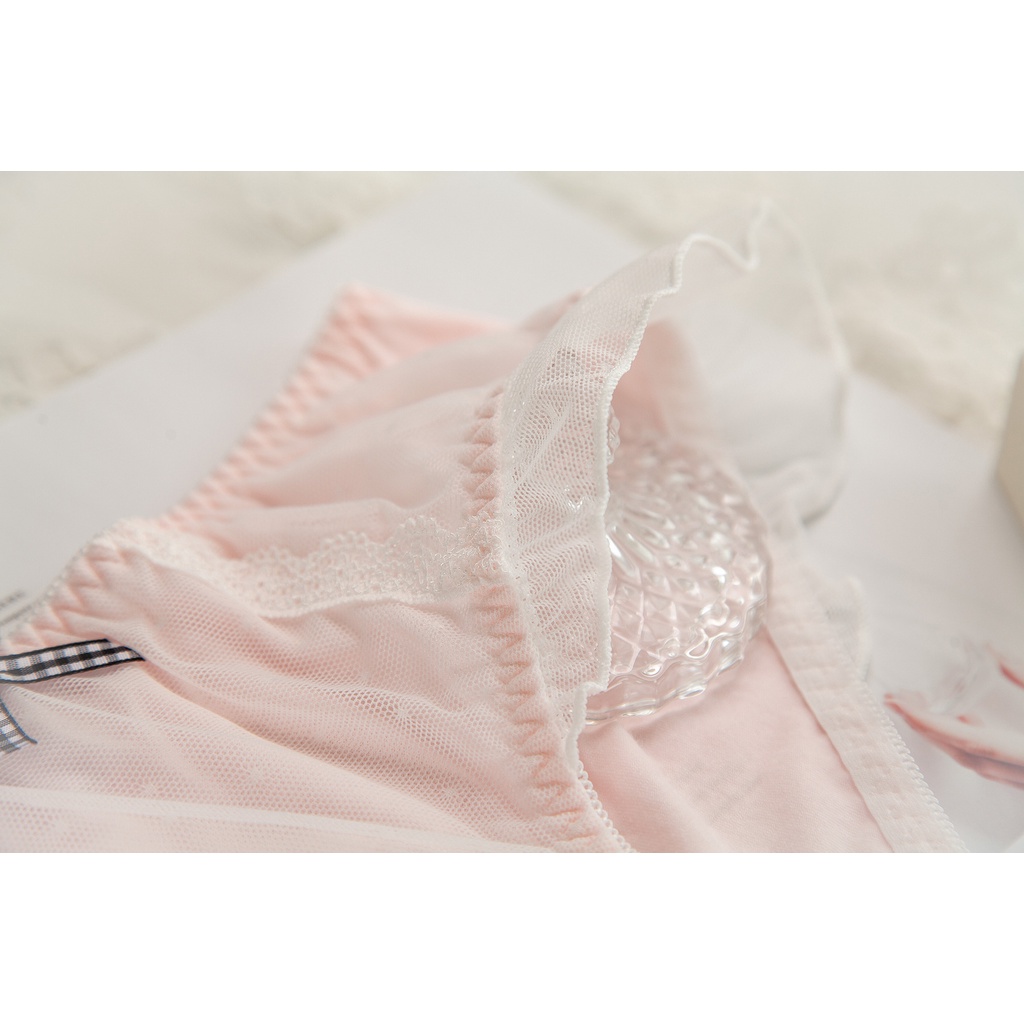 Quần Lót Nữ Cotton Phủ Voan Bi Ngang Eo Xuất Đông Âu  Hàng Loại Đẹp.