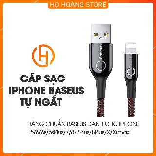 Cáp Sạc Baseus Thông Minh Tự Ngắt iPhone Lightning, Bảo Vệ Điện Thoại Sạc Qua Đêm - Baseus LV195