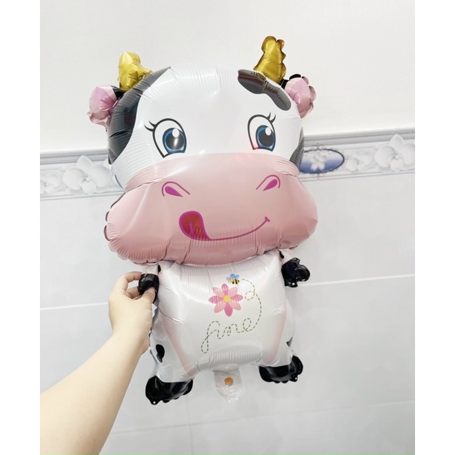 Bóng hình trâu vàng , bò sữa size to trang trí sinh nhật, phụ kiện bóng sinh nhật