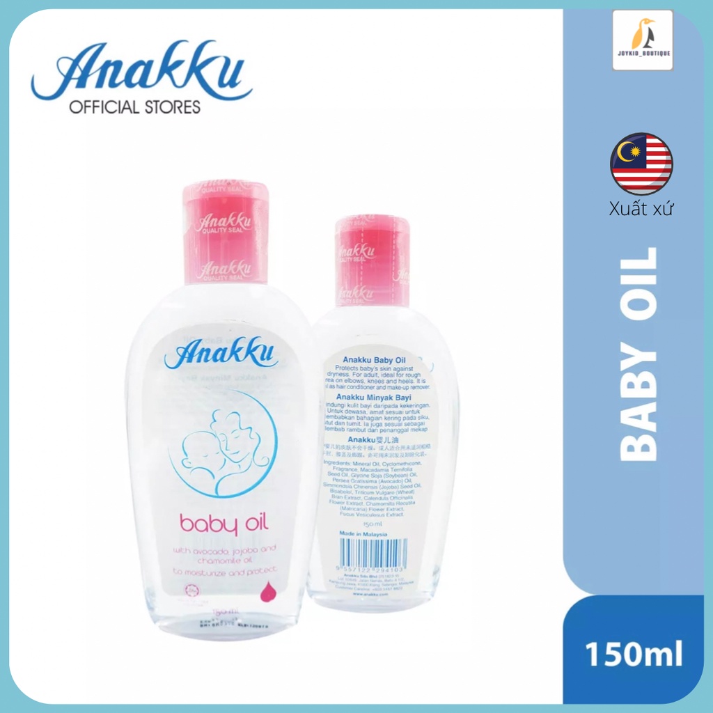 Dầu dưỡng ẩm Anakku cho bé mếm da giữ ẩm 150ml