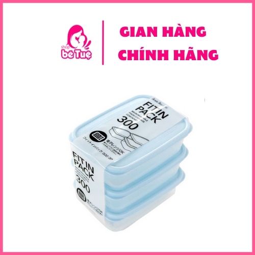 Set 3 Hộp Nhựa Đựng Thực Phẩm Mini 300ml Nắp Dẻo Sanada Fitin Pack Trữ Đông Thức Tủ Lạnh