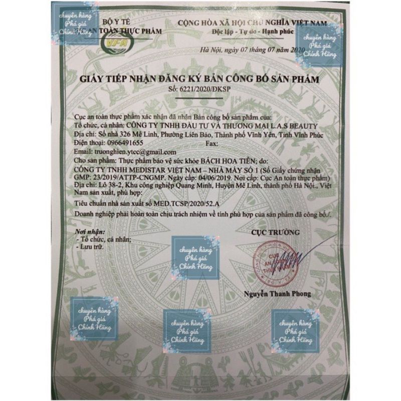 Bách hoa tiên Las beauty đẹp da