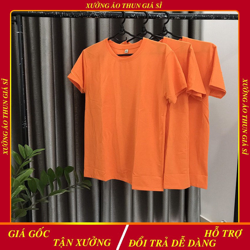 Áo Phông Trơn Nam Nữ Màu Cam