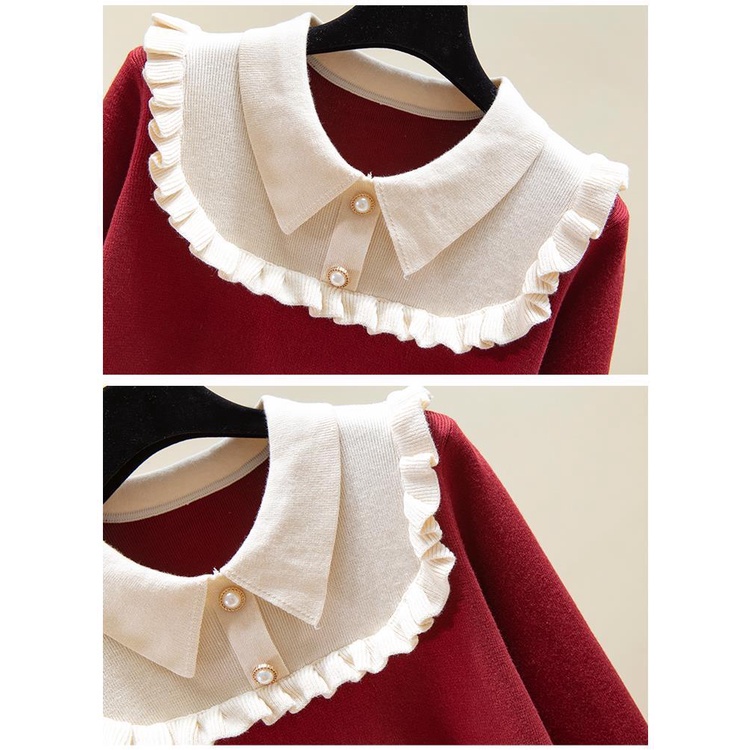 Áo Sweater Dệt Kim Dáng Rộng Thời Trang Thu Đông Dành Cho Nữ