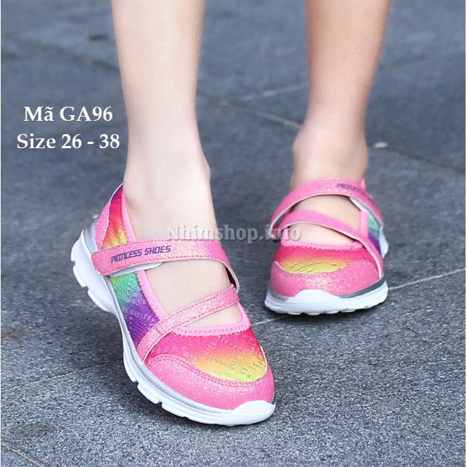 Giày Bé Gái Đa Sắc Màu Siêu Nhẹ Cho Bé Gái 3 - 12 Tuổi GA96