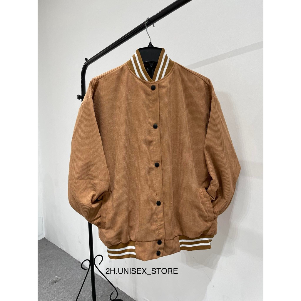 ÁO KHOÁC BOMBER UNISEX NAM NỮ FORM RỘNG CHẤT NHUNG TĂM CAO CẤP 2H.UNISEX_STORE