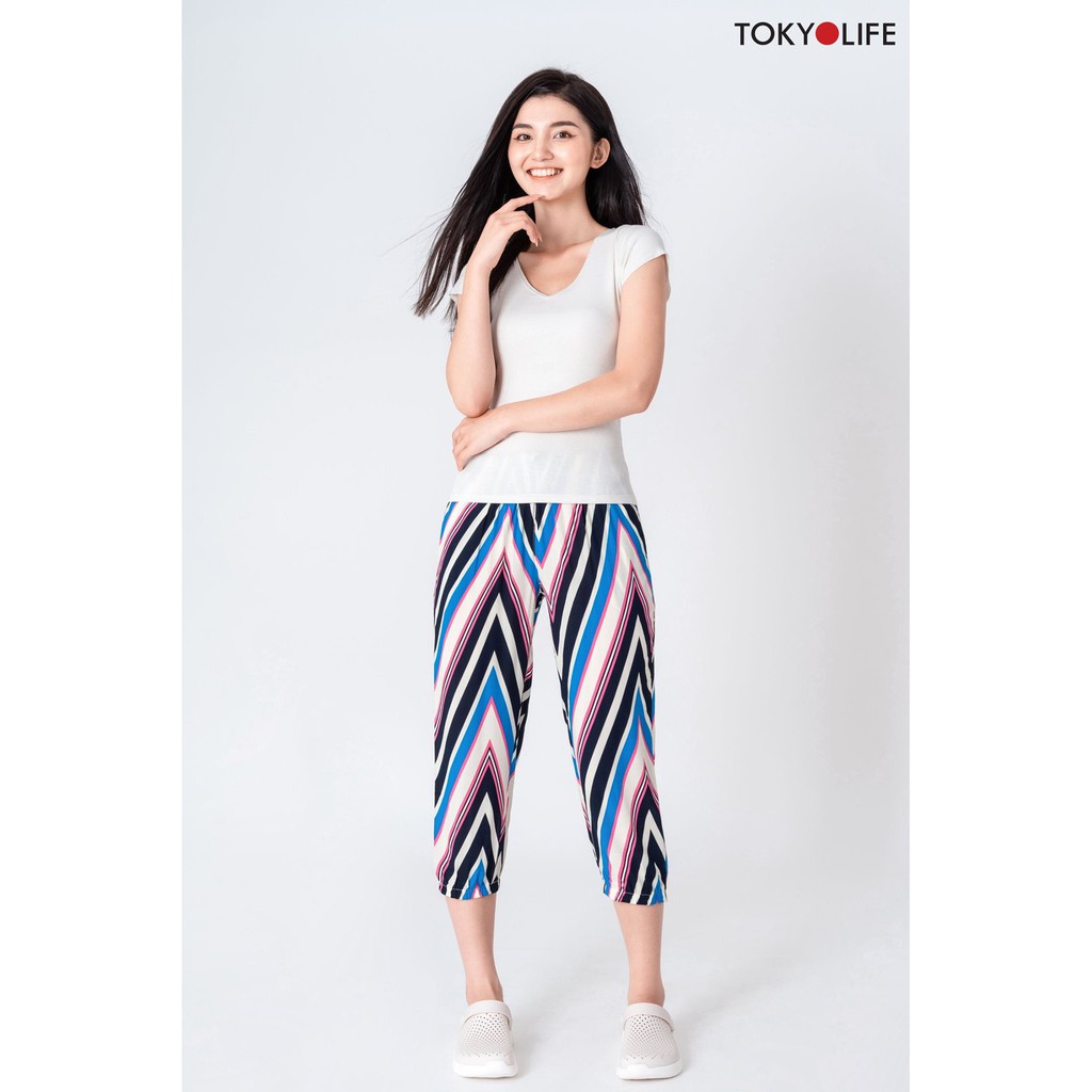 [Mã WABRSWK giảm 10% đơn 250K] Quần lanh Nữ TOKYOLIFE lửng chun gấu I9PAN514I