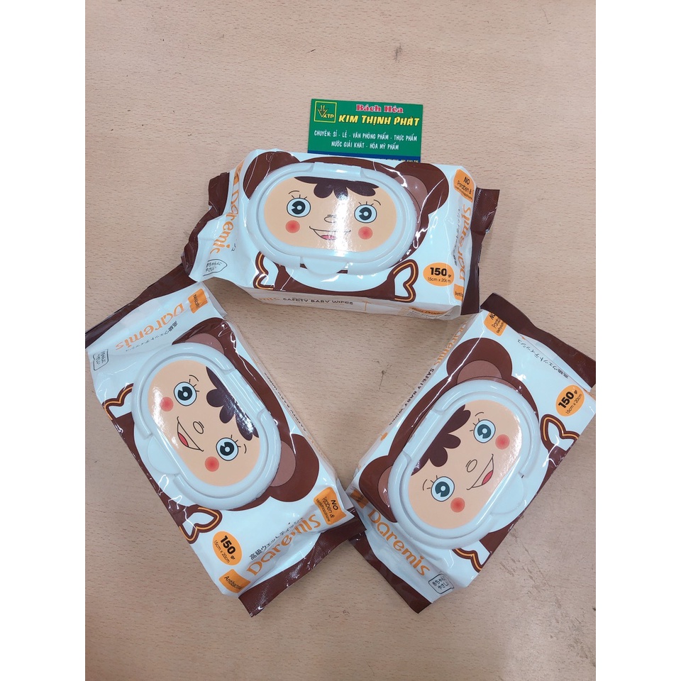 Khăn Ướt Baby Wipes 100 Tờ Giấy Lớn Không Mùi.