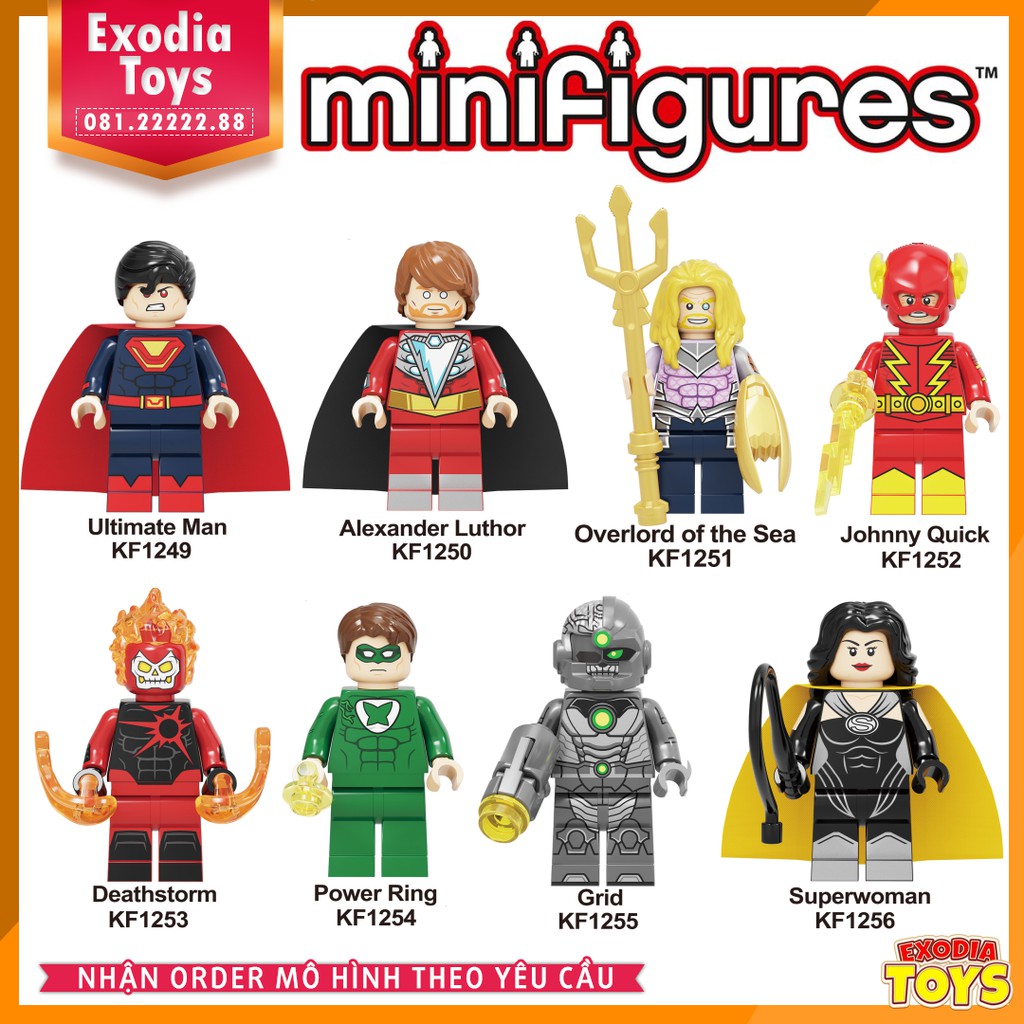 Xếp hình Minifigure Liên Minh Ác Nhân Crime Syndicate - Đồ Chơi Lắp Ghép Sáng Tạo - KF6104