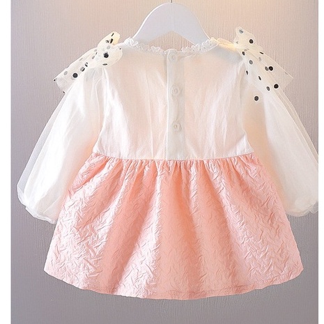 Váy thu đông nhí bé gái tay ren bồng xinh xắn size 0-3 tuổi VT45