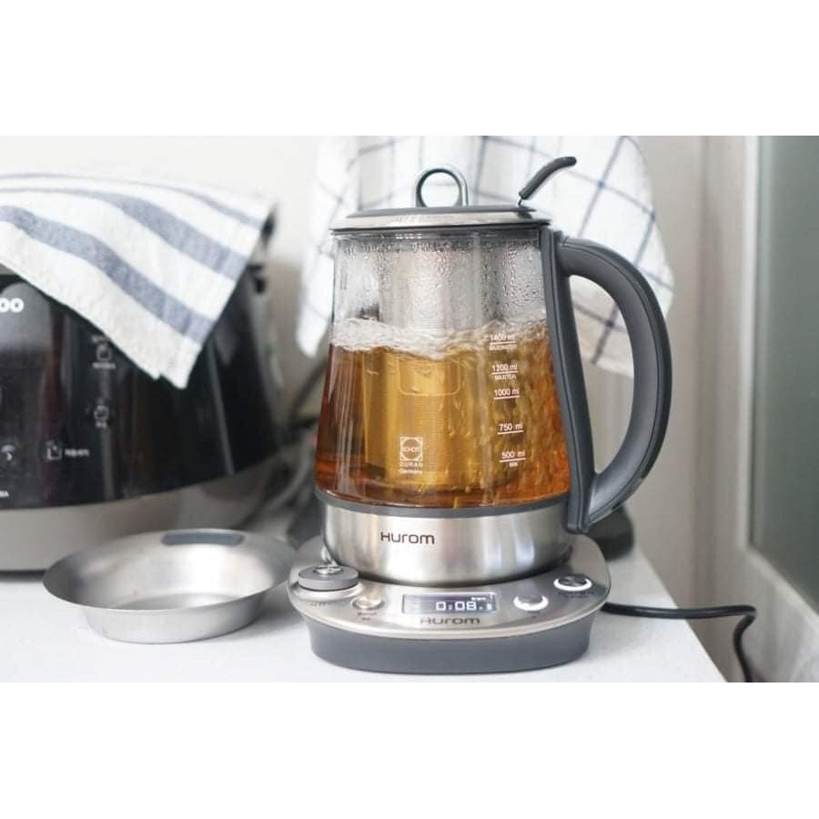 Ấm pha trà chưng yến Hurom Tea Master TM-P02FSS, ấm siêu tốc Hurom [Nội địa Hàn]
