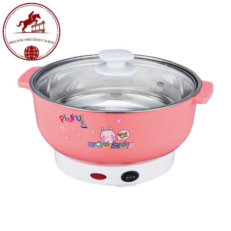 🔐Bảo Hành 1 Năm🔐 Nồi Lẩu Điện Mini Đa Năng Nika 24cm 1000W Inox 304, Tiện Dụng Cho 2-3 Người Dùng, Siêu Tiện Dụng