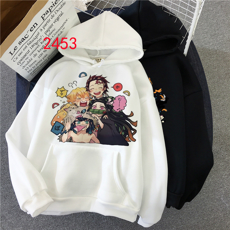 Áo Hoodie Họa Tiết Hoạt Hình Demon Slayer Anime Kimetsu No Yaiba Thời Trang Unisex