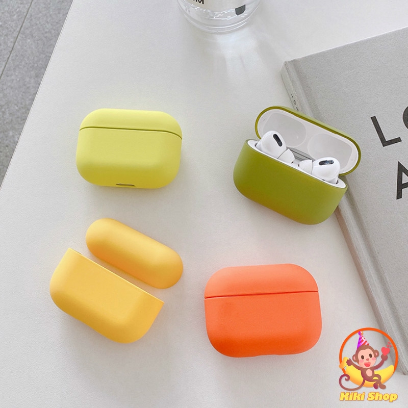 Vỏ bọc hộp sạc tai nghe không dây bằng silicon màu trơn cho Airpods 1/2/pro