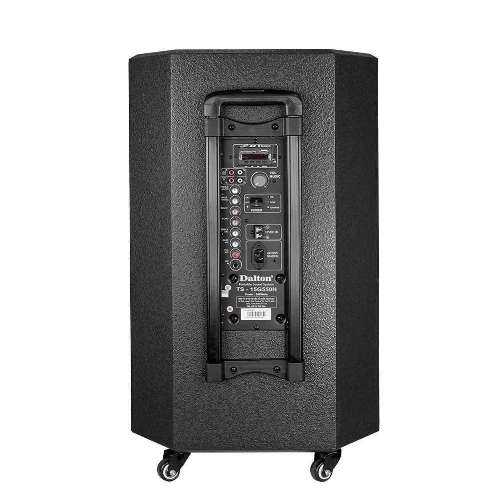 Loa bluetooth karaoke công suất lớn Dalton TS-15G550N Bass loa 15 inches, công suất 550W, kèm 2 micro không dây.