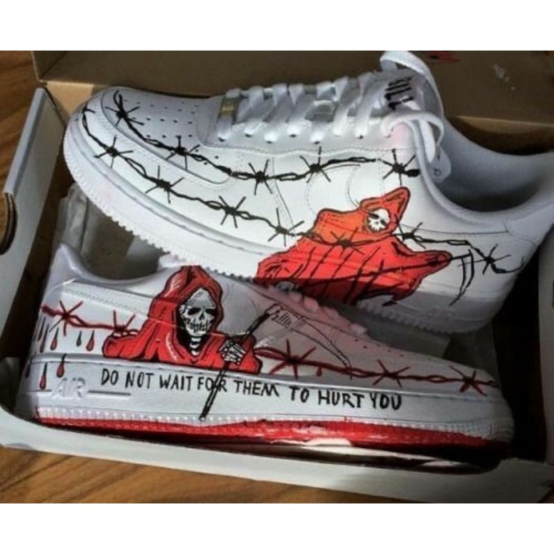 AF1 CUSTOM VẼ TAY NAM NỮ THẦN CHẾT HÀNG 1:1