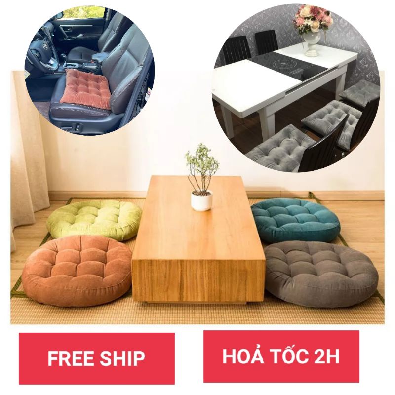 Hàng cao cấp Đệm ngồi bệt, nệm ngồi bệt vải nhung, đệm ghế sofa, nệm ngồi kiểu Nhật