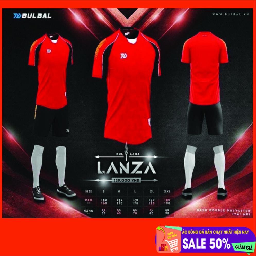 Bộ áo bóng đá không logo Bulbal Lanza sẵn kho, giá tốt