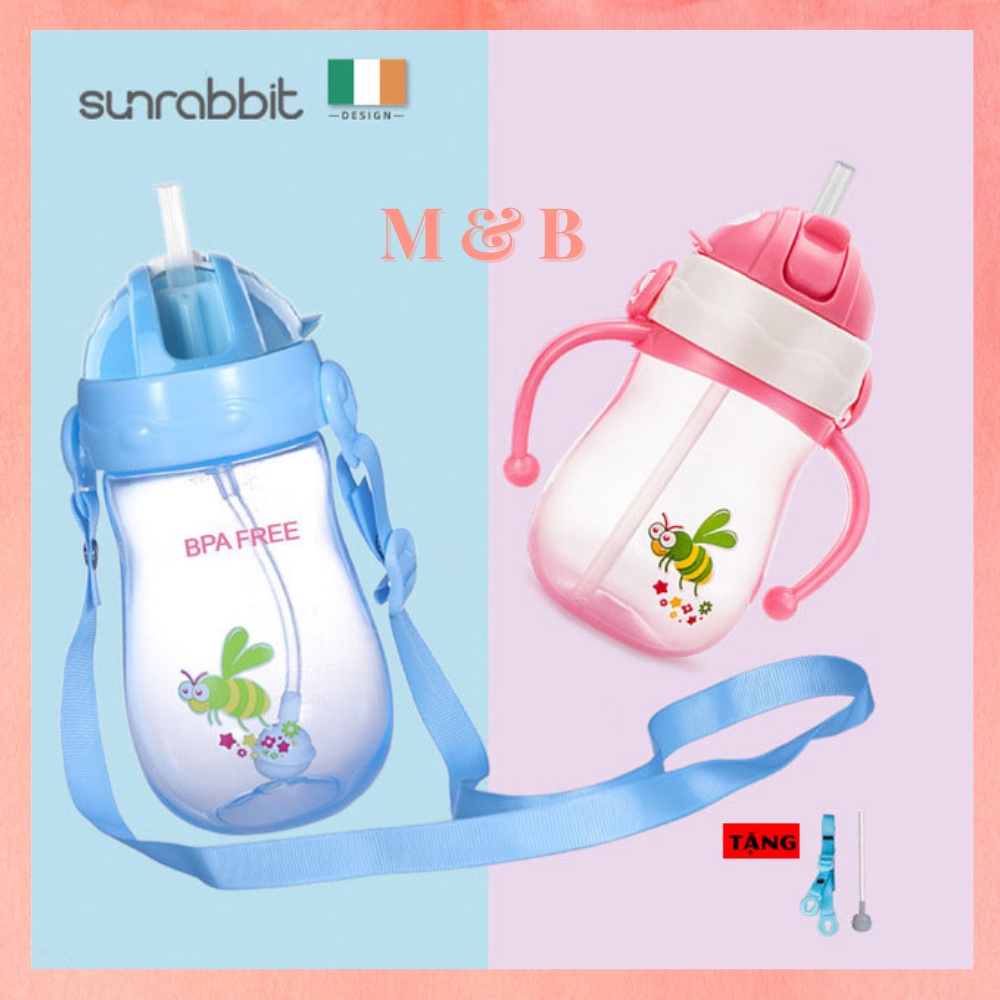 Bình tập uống nước cho bé dung tích 350ml có van chống sặc và tay cầm tiện lợi , chất liệu an toàn và chịu nhiệt tốt