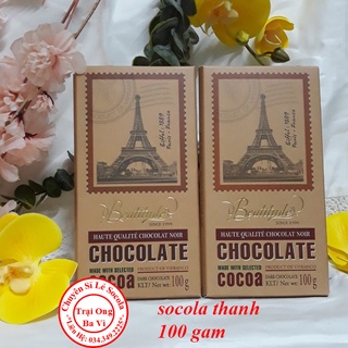 Socola Đen Dạng Thanh 100 Gam Hình Tháp Eiffel Quà Tặng Valentine