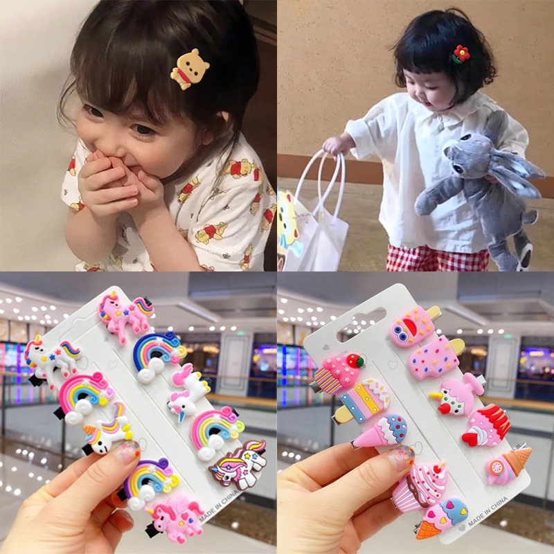 Set 10 kẹp tóc hình hoa cúc thời trang Hàn Quốc