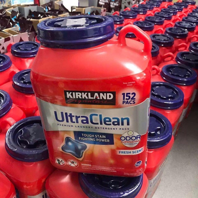 MẪU MỚI VIÊN GIẶT QUẦN ÁO KIRKLAND ULTRA CLEAN 152 VIÊN